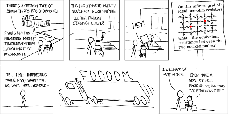 Nerdsniper meme from xkcd